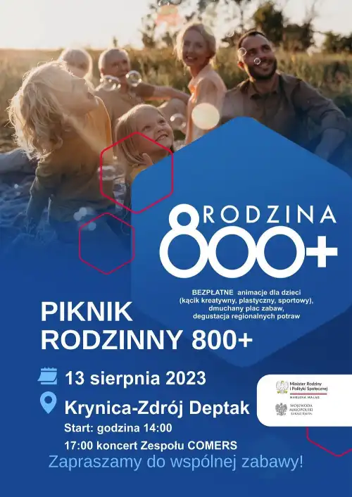 „Pikniki rodzinne 800+” w najbliższy weekend. Tym razem w Lanckoronie i Krynicy-Zdroju