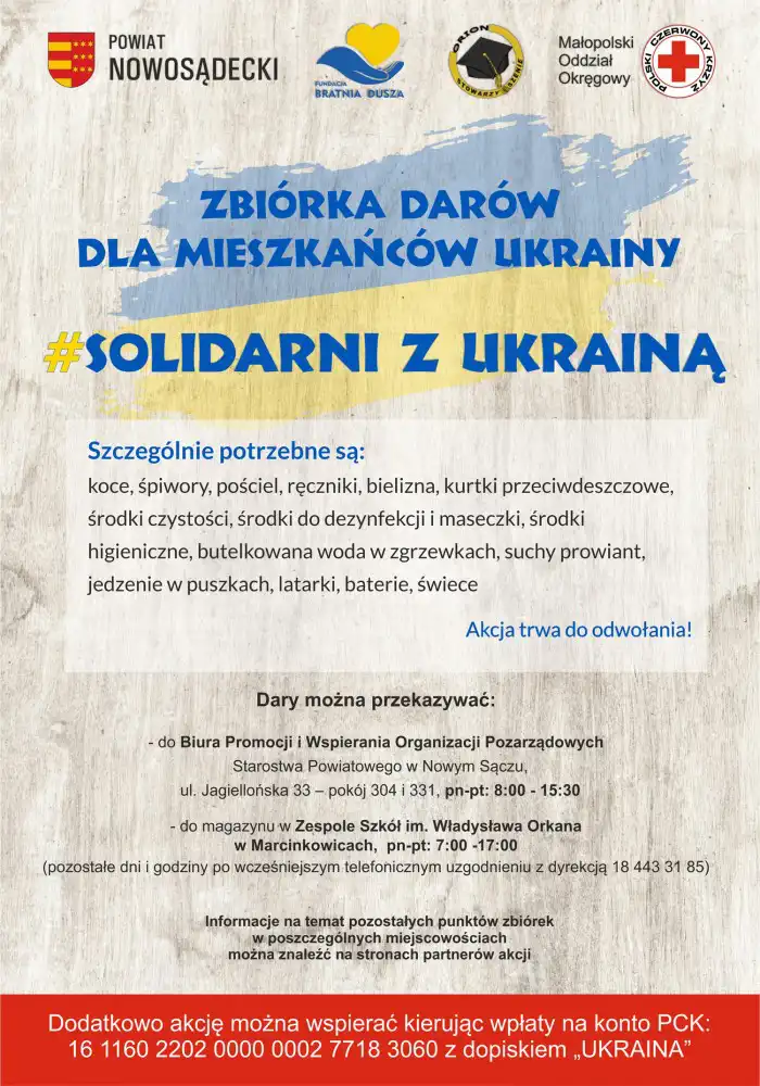 Pomóżmy Ukrainie. Rusza zbiórka darów