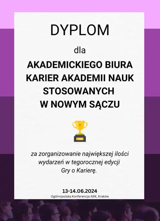 Akademickie Biuro Karier ANS z największą ilością wydarzeń w ramach ogólnopolskiego projektu