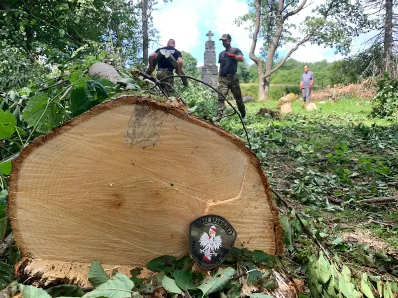 Funkcjonariusze KaOSG porządkowali cmentarze wojenne na ziemi gorlickiej