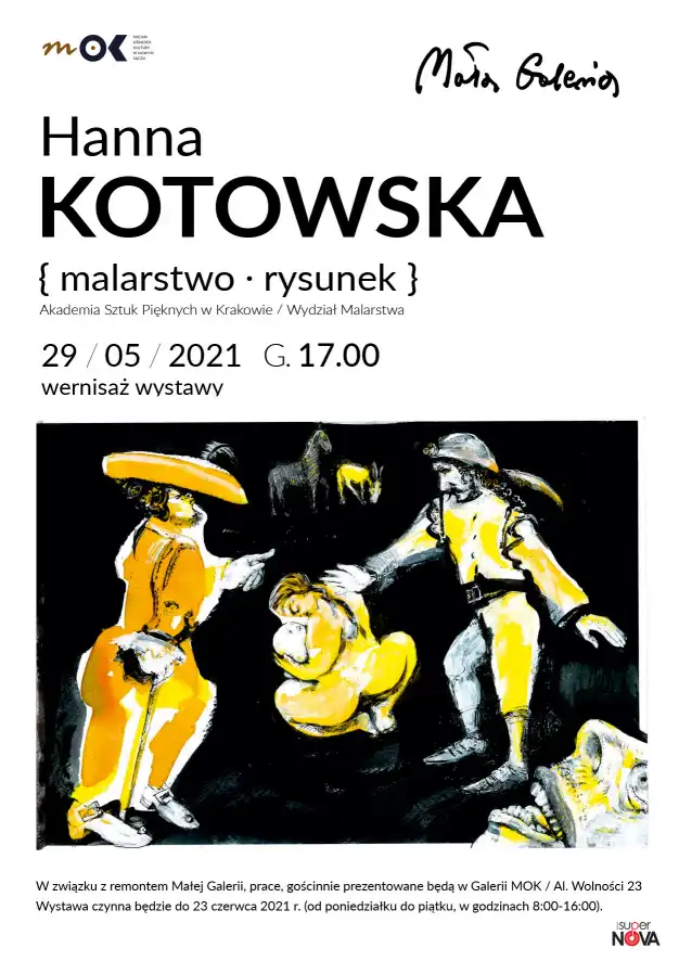 29 maja wernisaż wystawy malarstwa i rysunku Hanny Kotowskiej