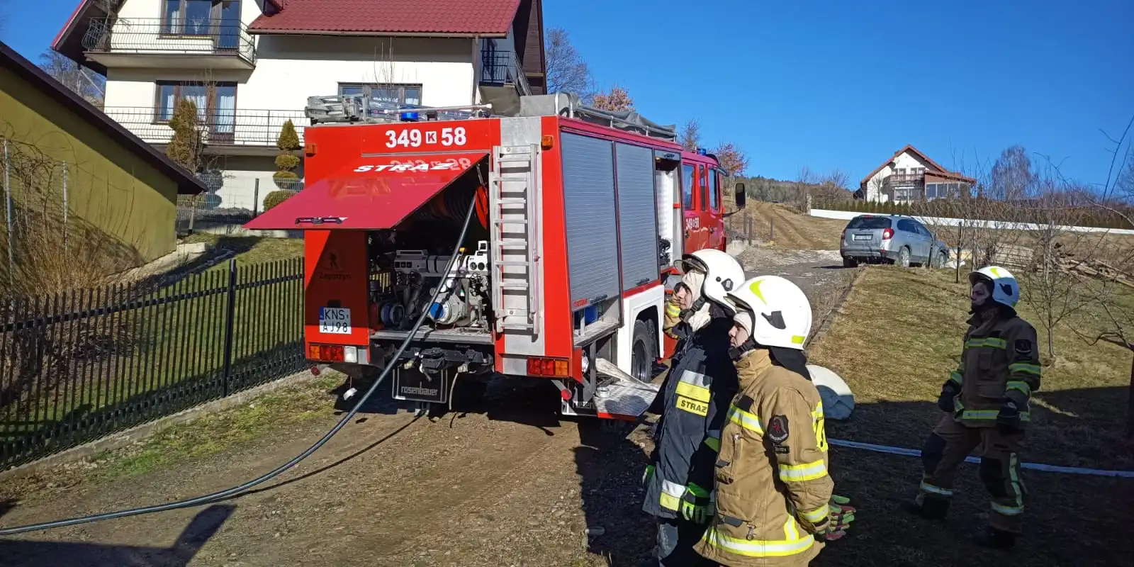 Pożar w Zagorzynie. Paliło się na poddaszu domu jednorodzinnego