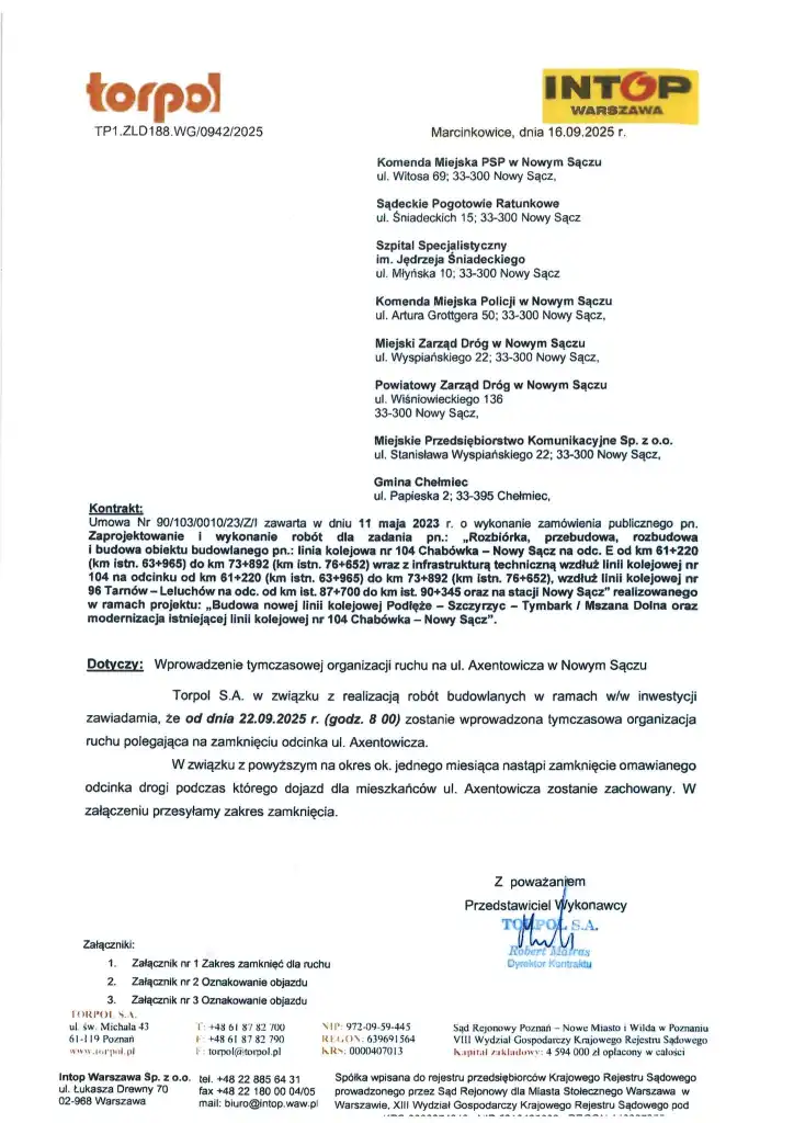 Axentowicza zamknięta na miesiąc. Sprawdź objazdy