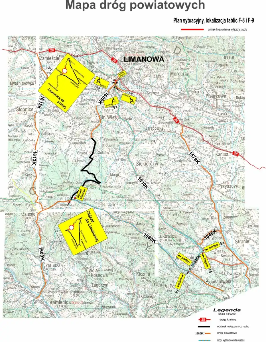 Uwaga! W dniach 26 - 28 lipca utrudnieniach w ruchu drogowym związku z 15. Wyścigiem Górskim Limanowa – Przełęcz pod Ostrą