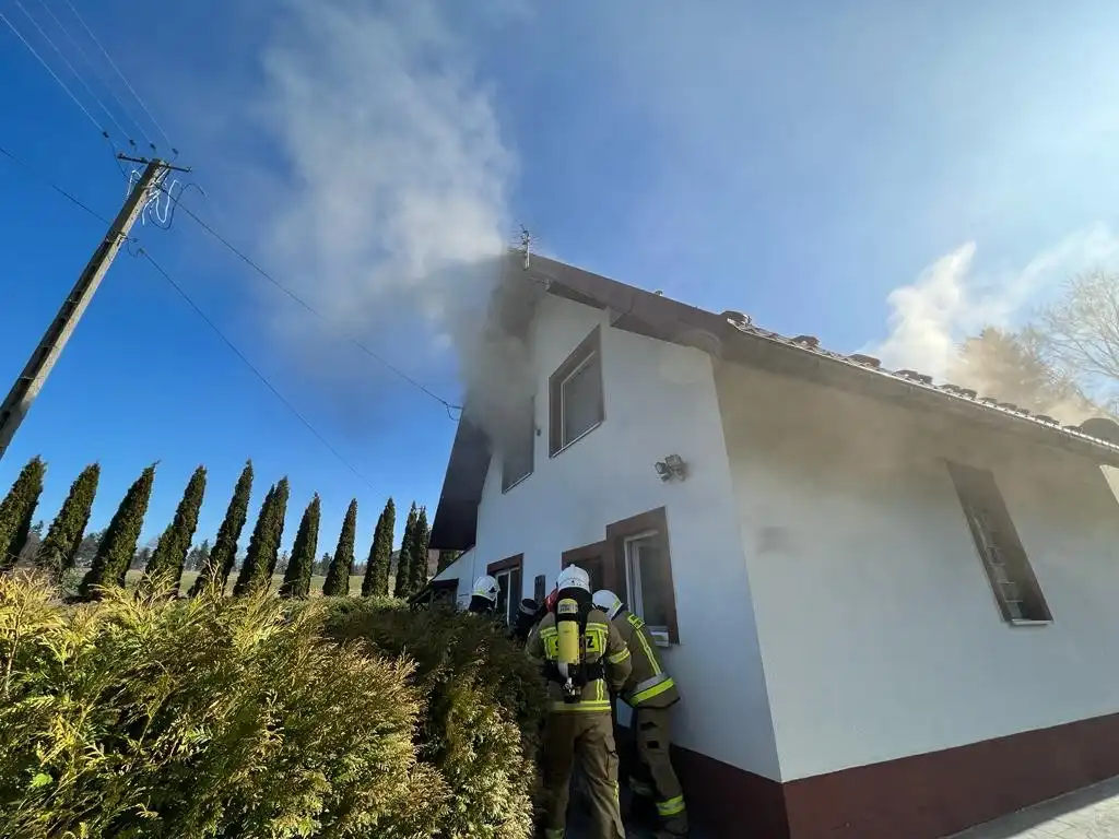 Witowice Dolne. Pożar domu. Ogień pojawił się w kuchni