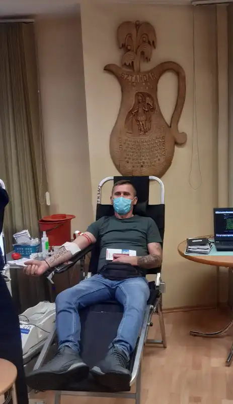 W PSP w Krynicy Zdroju odbyła się akcja poboru krwi. Dawcy oddali 9 litrów krwi