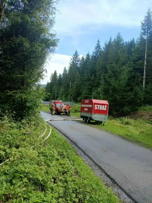 Piorun wywołał pożar. Strażacy bronili przyległych zabudowań