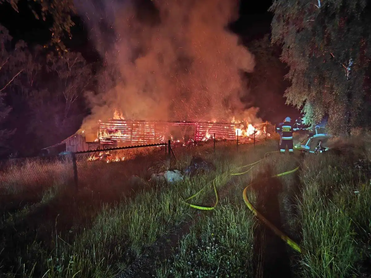 Pożar w Przysietnicy. Spłonął budynek gospodarczy