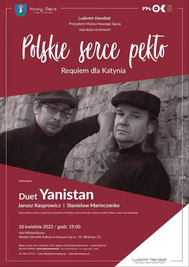 Koncert duetu Yanistan "Polskie serce pękło. Requiem dla Katynia"