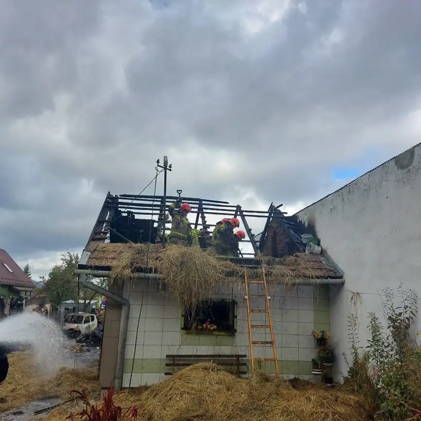 Pożar w Starym Sączu. Spłonął budynek gospodarczy