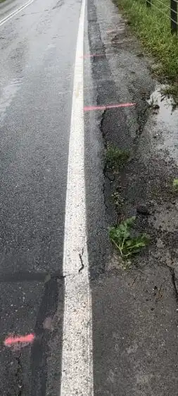 Osuwisko w Szymbarku. Ruch wahadłowy na krajowej 28