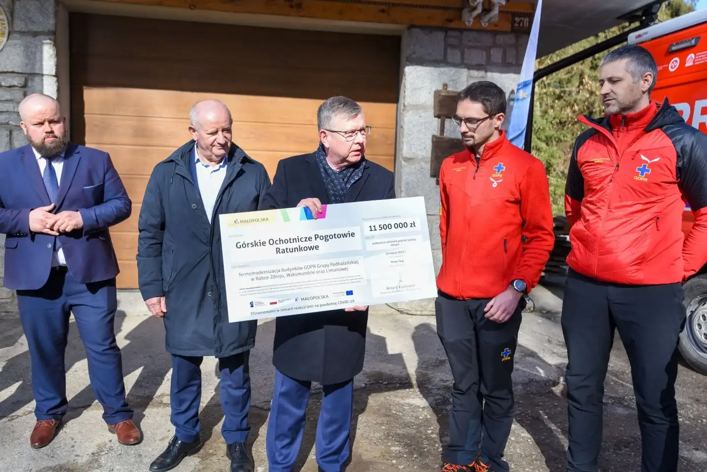 11,5 mln dla ratowników górskich w Rabce-Zdroju, Waksmundzie i Limanowej