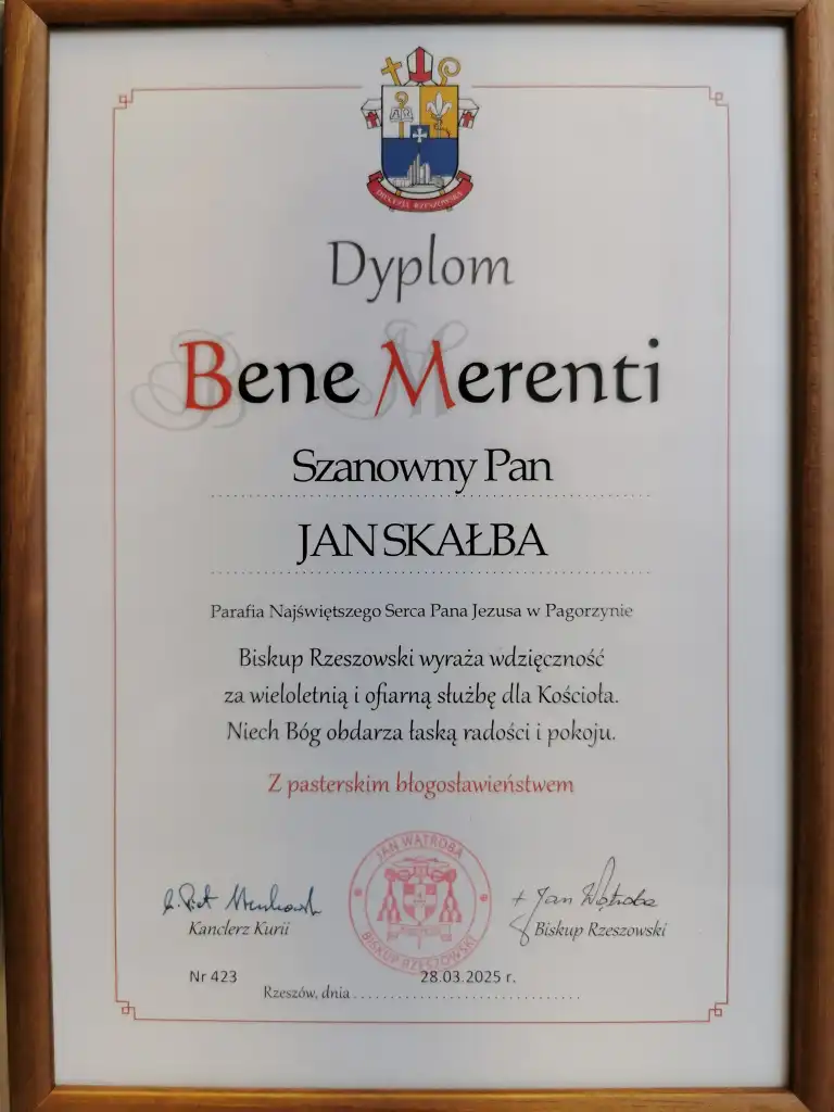 Radny z Pagorzyna uhonorowany prestiżowym odznaczeniem Bene Merenti