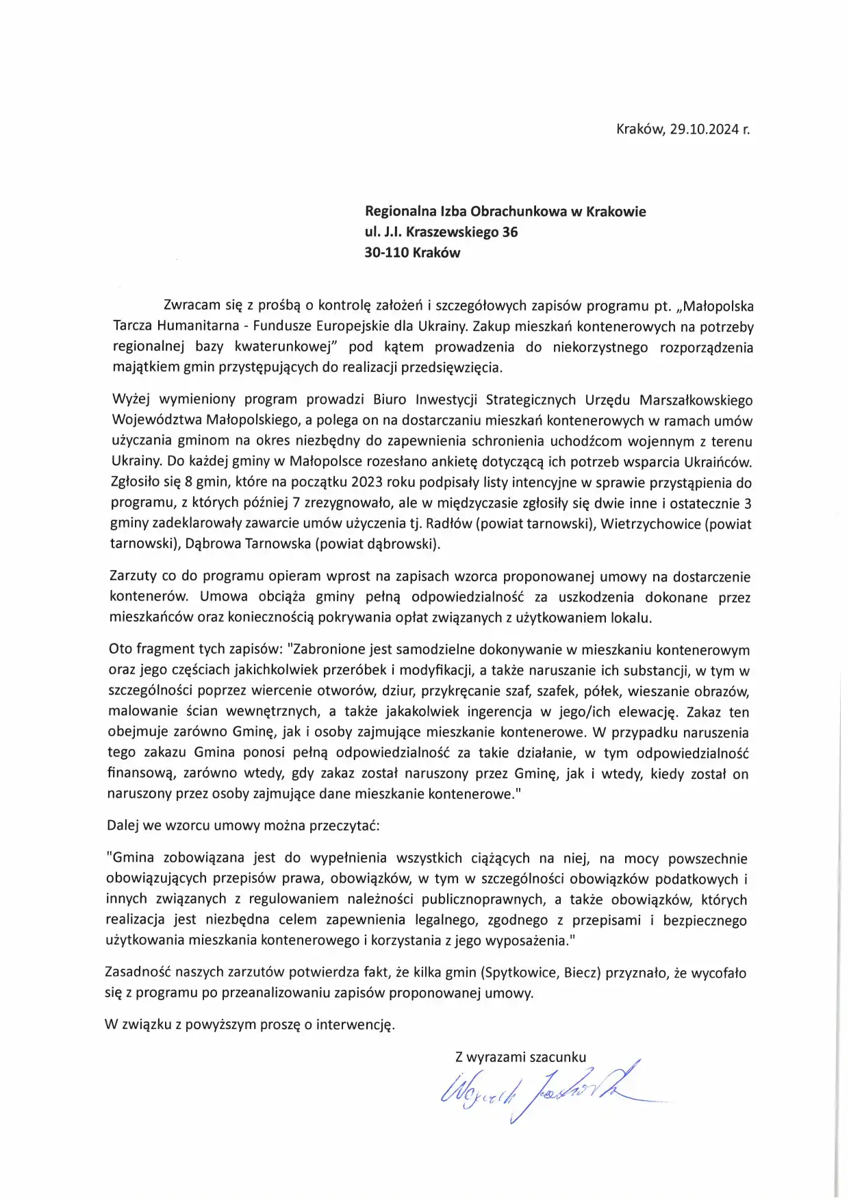 Spór o Małopolską Tarczę Humanitarną. Ruch Narodowy domaga się wyjaśnień i kontroli Spór o Małopolską Tarczę Humanitarną. Ruch Narodowy domaga się wyjaśnień i kontroli
