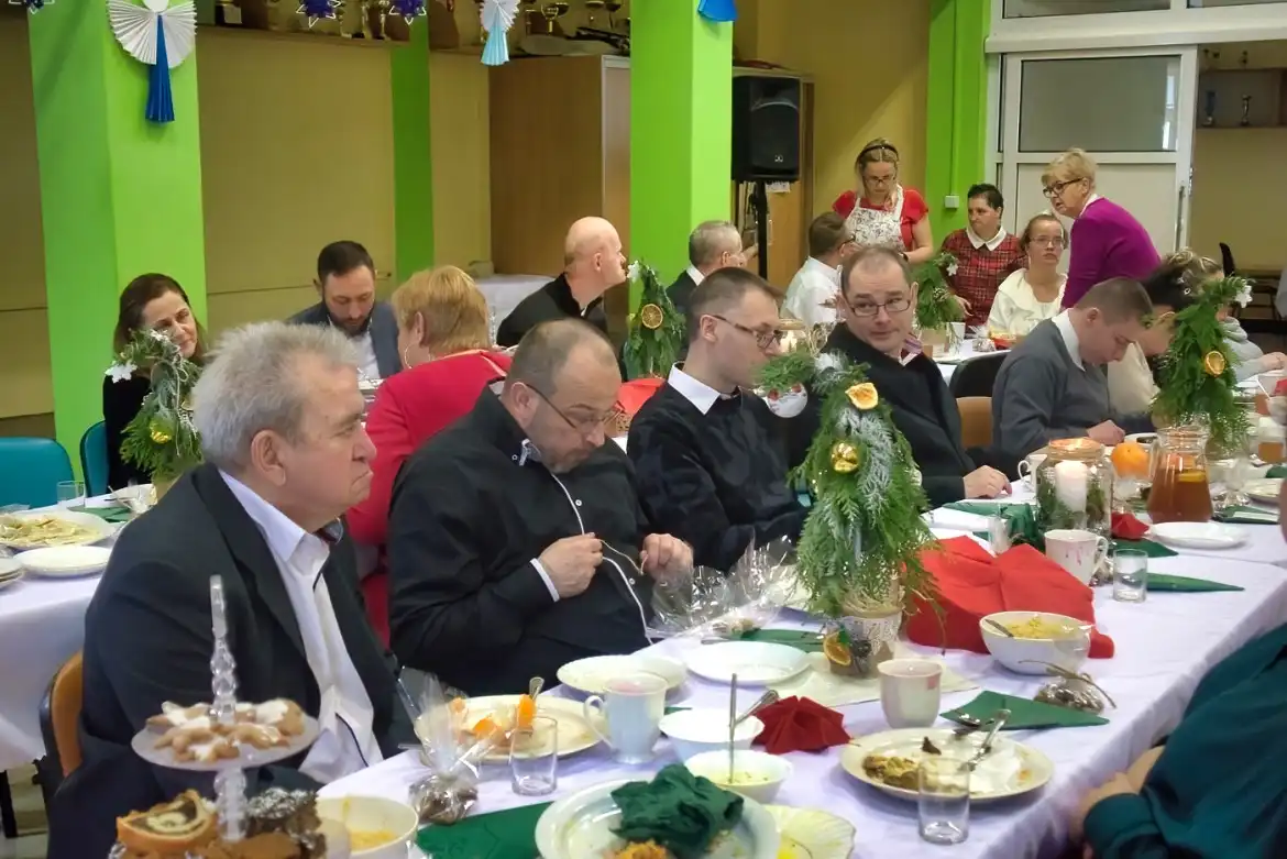 Spotkanie wigilijne w Powiatowym Ośrodku Wsparcia w Muszynie