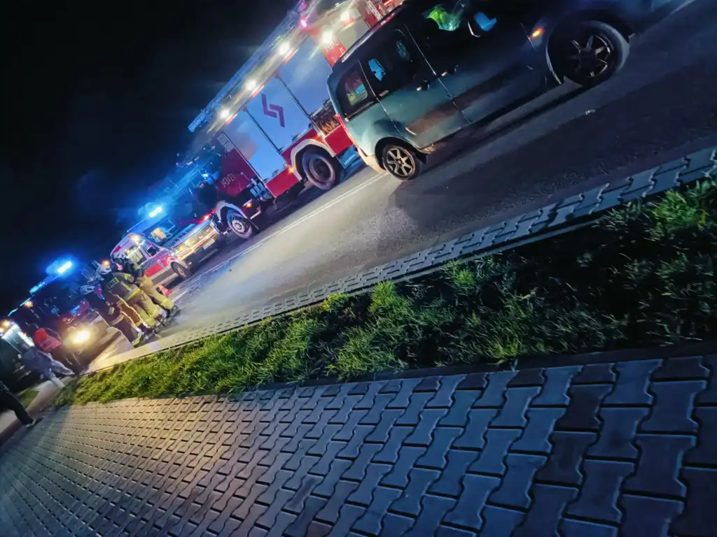 Kolizja na drodze krajowej w Nowej Wsi