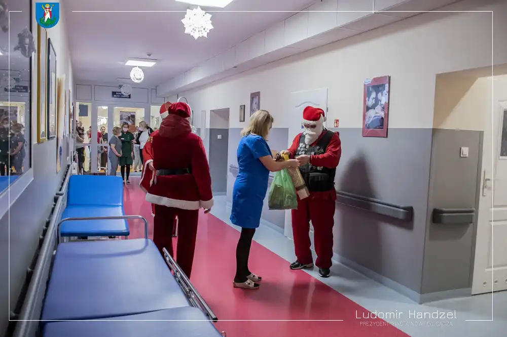 Motomikołaje z wizytą w nowosądeckim Szpitalu