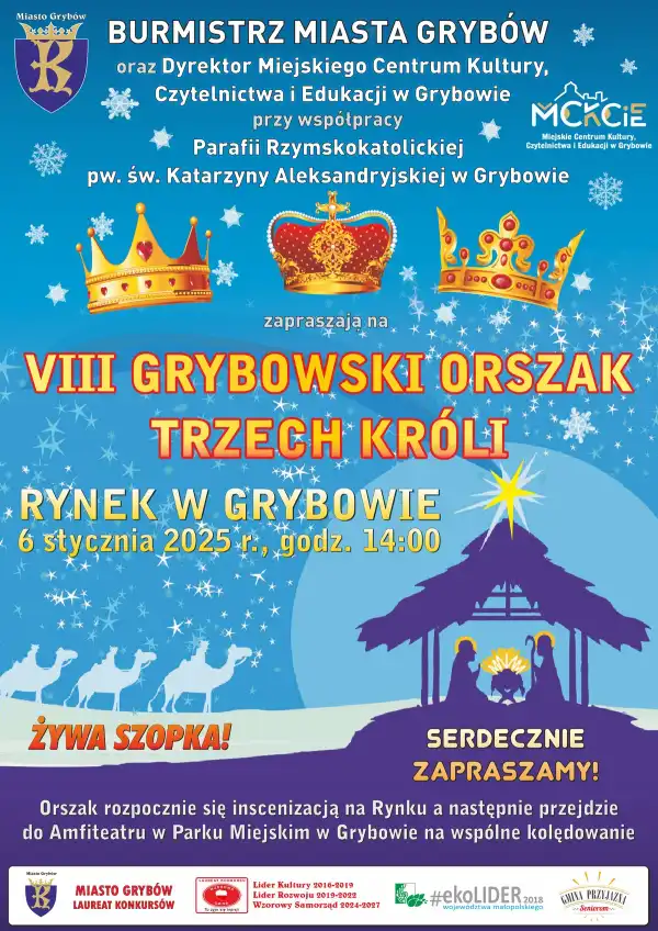 VIII Grybowski Orszak Trzech Króli. Świąteczna tradycja na Rynku w Grybowie