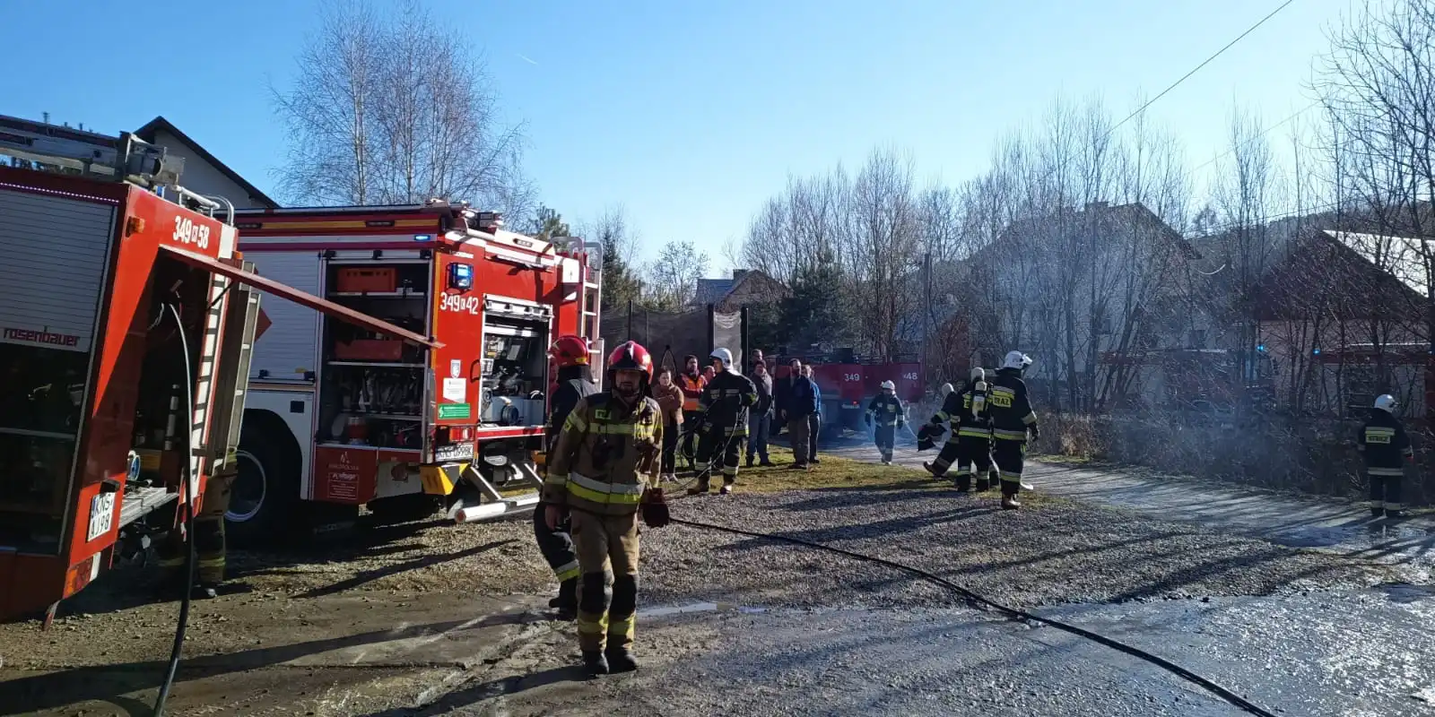 Pożar w Zagorzynie. Paliło się na poddaszu domu jednorodzinnego