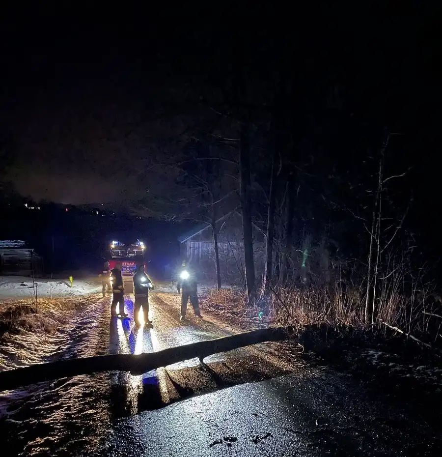 Wietrzna niedziela na Sądecczyźnie  Strażacy usuwali skutki silnego wiatru