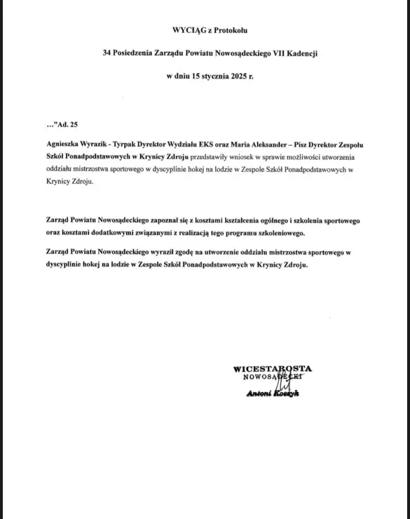 Krynica-Zdrój na drodze odbudowy hokeja. Nowa klasa mistrzostwa sportowego i nadzieje na rozwój