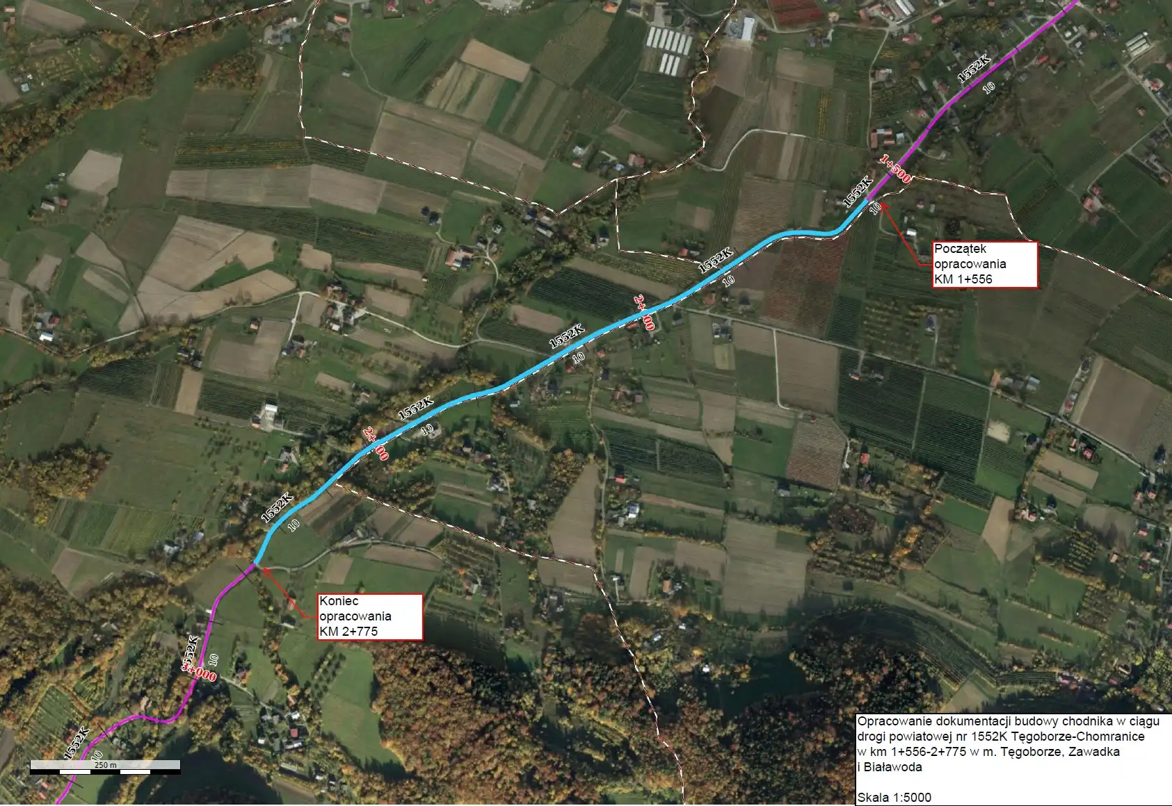 Budowa chodnika na trasie Tęgoborze–Chomranice. Przetarg na dokumentację otwarty