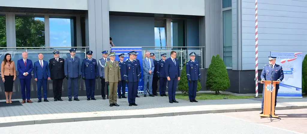 Funkcjonariusze nowo tworzonej kompanii Oddziału Prewencji Policji w Krakowie rozpoczęli służbę na Sądecczyźnie