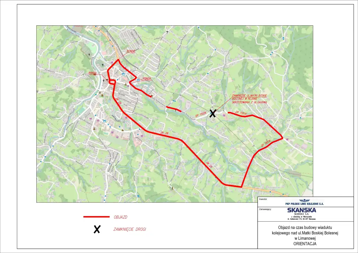 Utrudnienia w Limanowej: zamknięcie ul. Matki Boskiej Bolesnej przez betonowanie wiaduktu Utrudnienia w Limanowej: zamknięcie ul. Matki Boskiej Bolesnej przez betonowanie wiaduktu