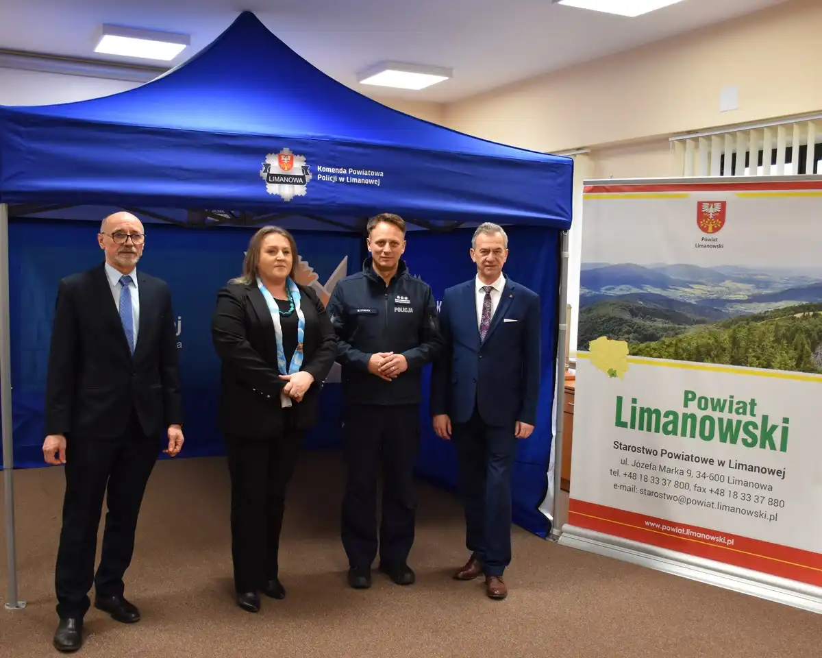 Nowoczesny sprzęt dla limanowskiej policji w ramach programu 'Bezpieczny Powiat Limanowski'