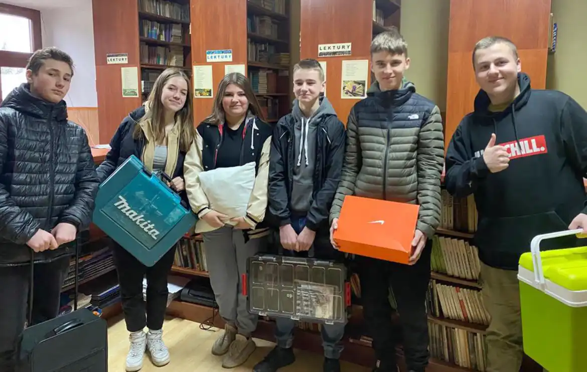 Akcja „Dzień bez plecaka” w ZS w Starym Sączu