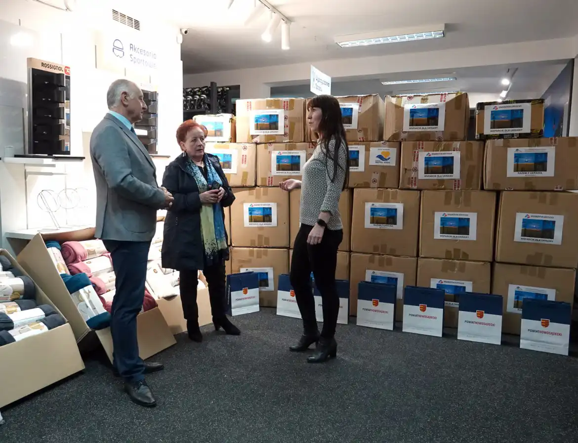 Spółka Kolej Gondolowa Jaworzyna Krynicka przekazała dary dla uchodźców z Ukrainy