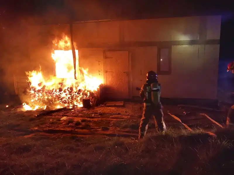 Pożar w Powroźniku. Płonął nowobudowany dom
