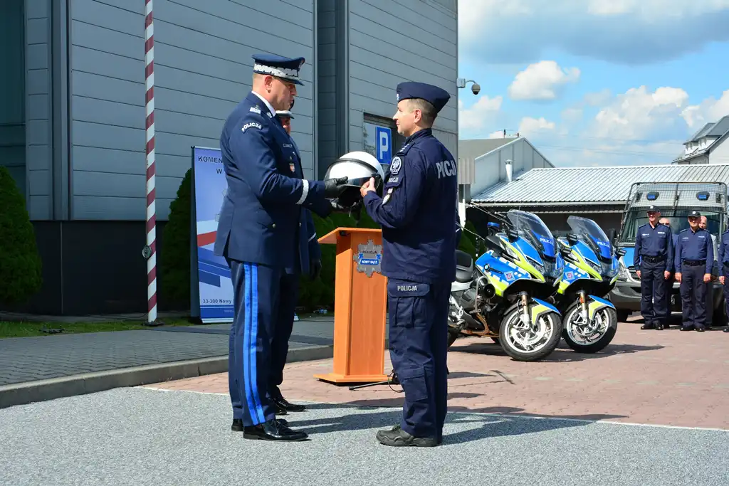 Funkcjonariusze nowo tworzonej kompanii Oddziału Prewencji Policji w Krakowie rozpoczęli służbę na Sądecczyźnie