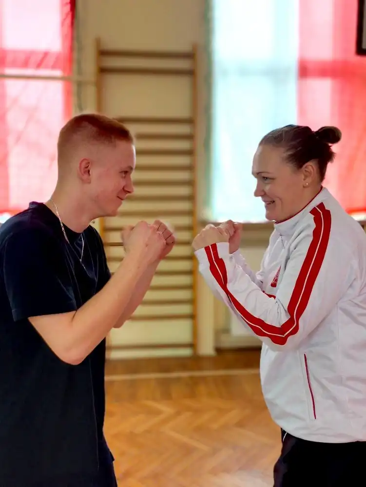 Uczniowie ZS w Marcinkowicach wzięli udział w treningu z mistrzynią świata