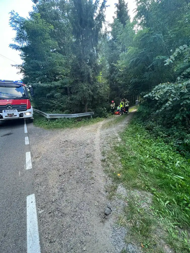 Wypadek w Łyczance. Jedna osoba trafiła do szpitala