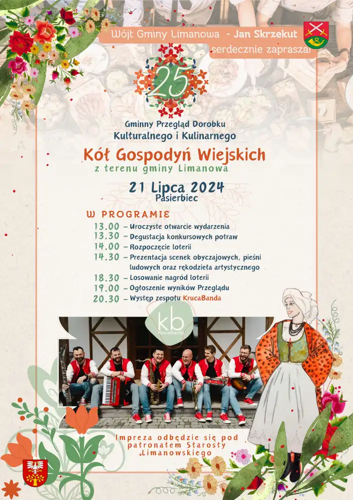 Pasierbiec: 21 lipca 25. Gminny Przegląd Dorobku Artystycznego i Kulinarnego Kół Gospodyń Wiejskich