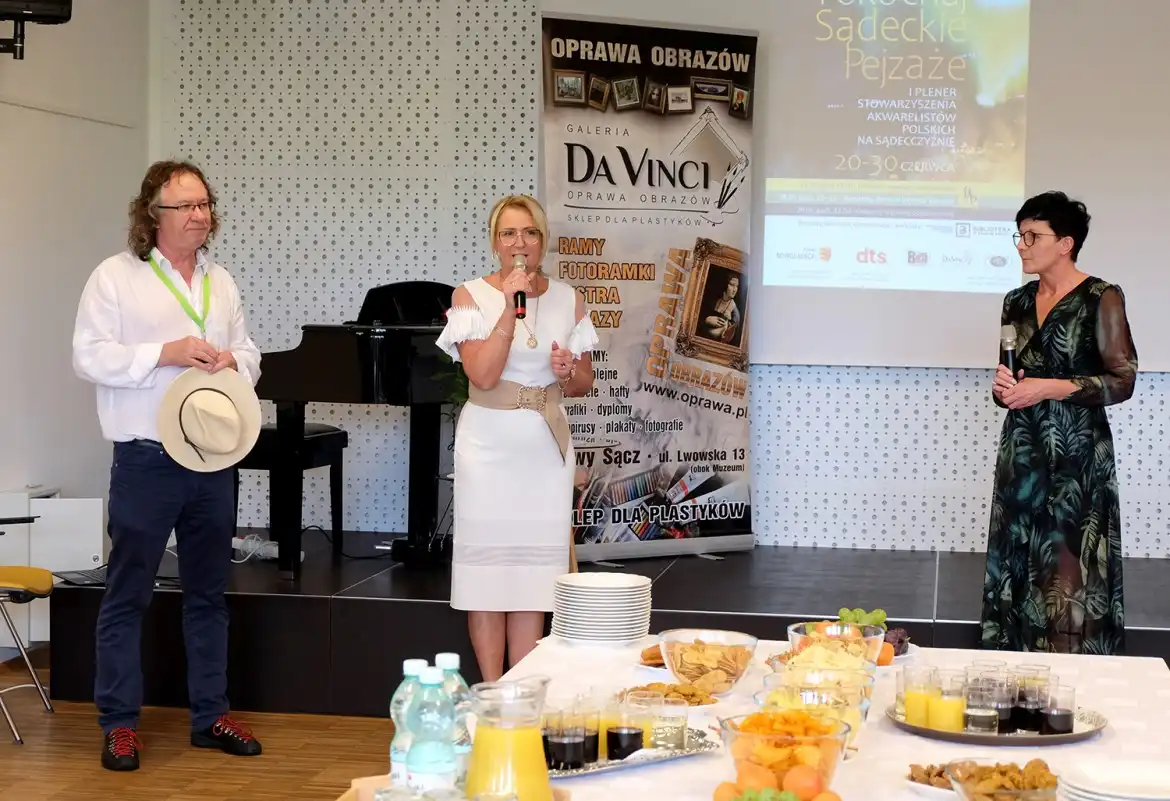 W Bibliotece w Starym Sączu spotkali się artyści ze Stowarzyszenia Akwarelistów Polskich