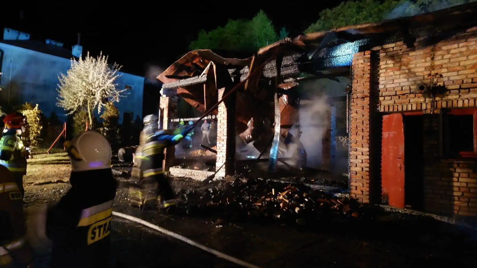 Pożar w Krygu. Płonął budynek gospodarczy