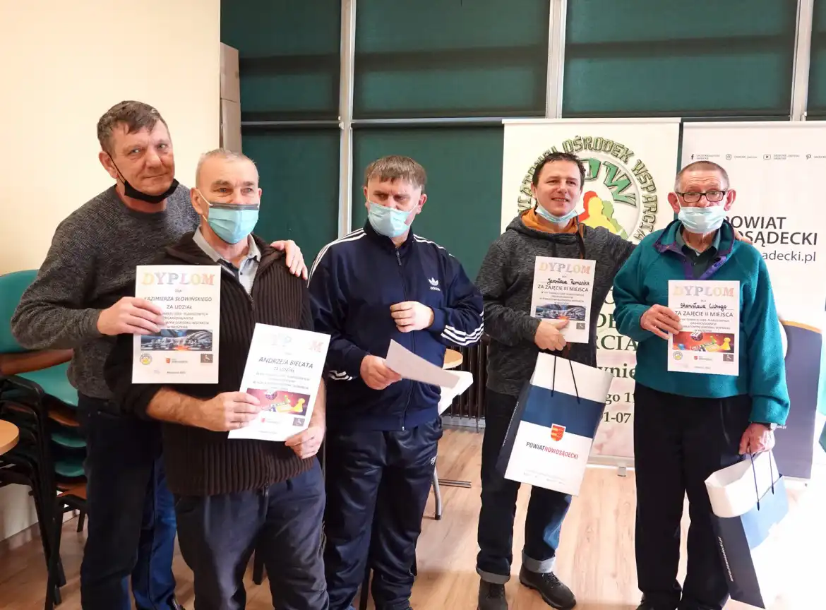 Turniej gier planszowych w Powiatowym Ośrodku Wsparcia w Muszynie