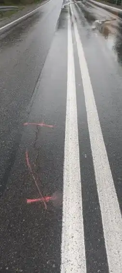 Osuwisko w Szymbarku. Ruch wahadłowy na krajowej 28