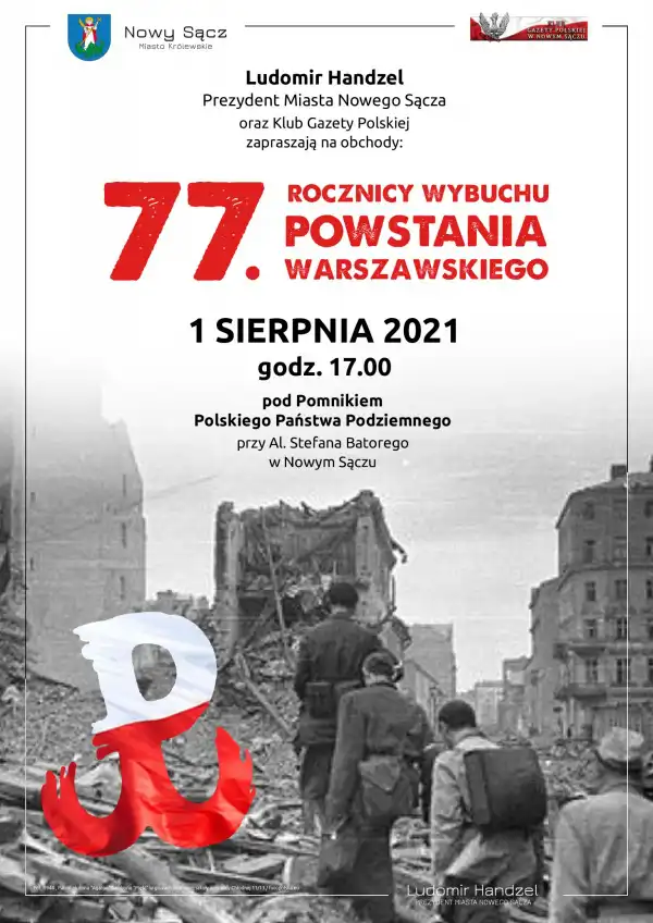 Nowy Sącz: 1 sierpnia obchody 77. rocznicy wybuchu powstania warszawskiego