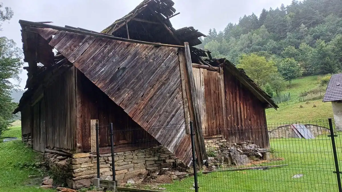 Maszkowice: Ściana budynku groziła zawaleniem. Interweniowali strażacy