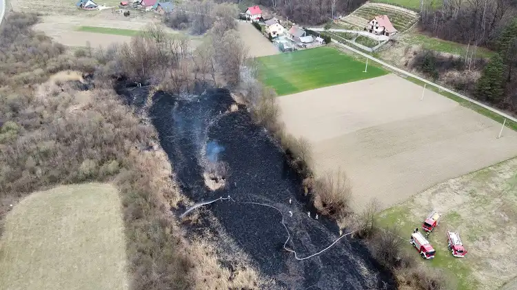 Na Sądecczyźnie płoną suche trawy