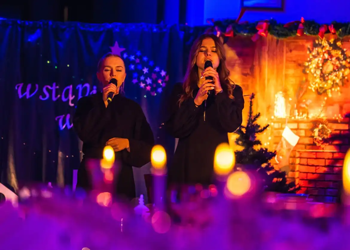 Spotkanie przy wigilijnym stole w ZSP w Krynicy-Zdroju