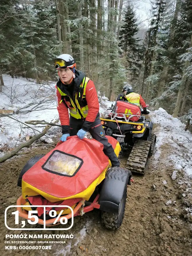 Tragiczne wydarzenie w Krynicy. Ratownicy GOPR interweniowali w Dolinie Czarnego Potoku