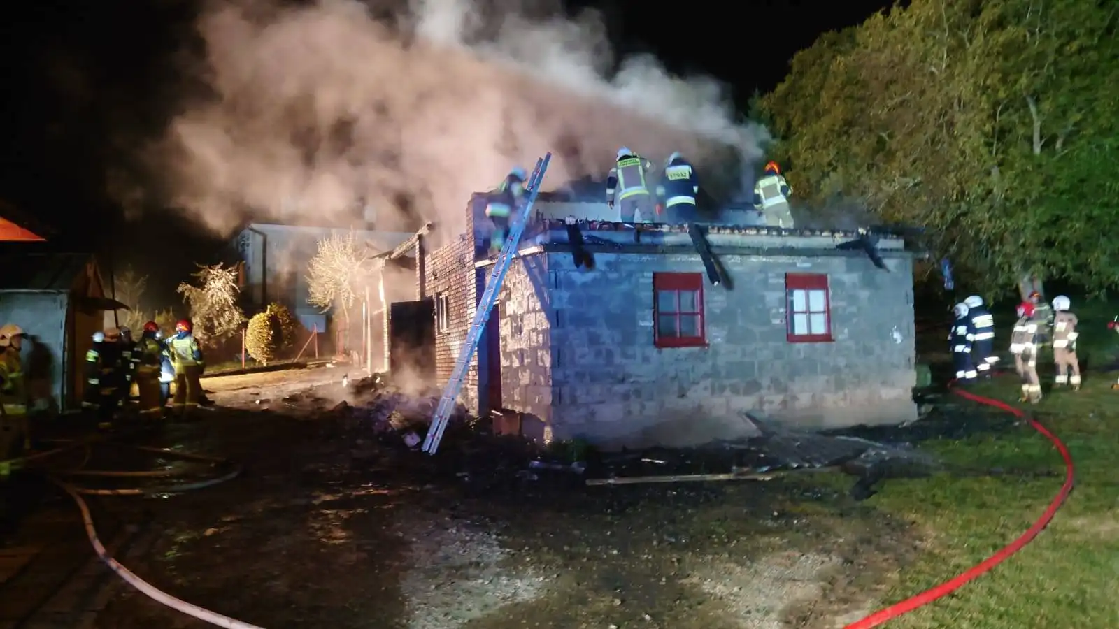 Pożar w Krygu. Płonął budynek gospodarczy