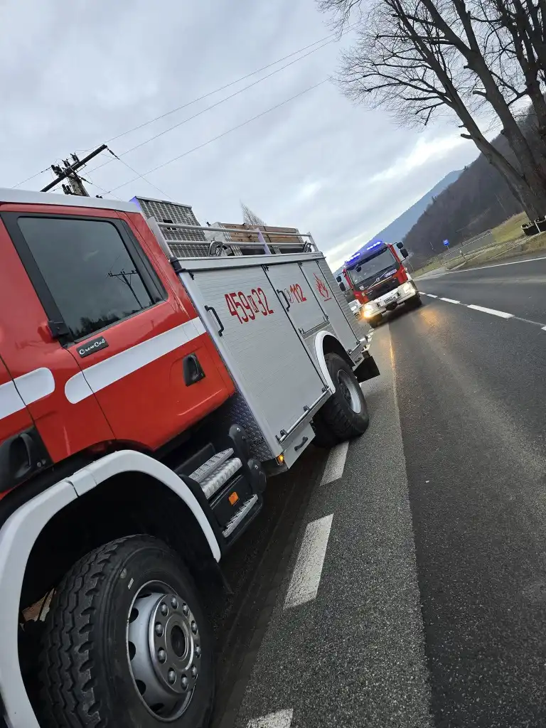Wypadek w Mszanie Dolnej. Jedna osoba trafiła do szpitala