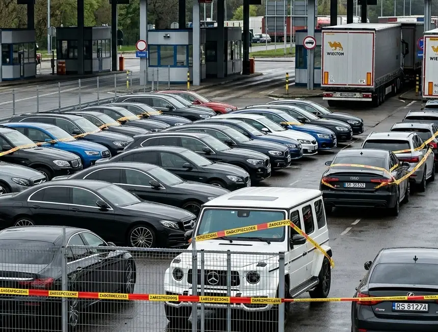 Małopolska KAS wykryła i rozbiła proceder wywozu luksusowych samochodów do Rosji