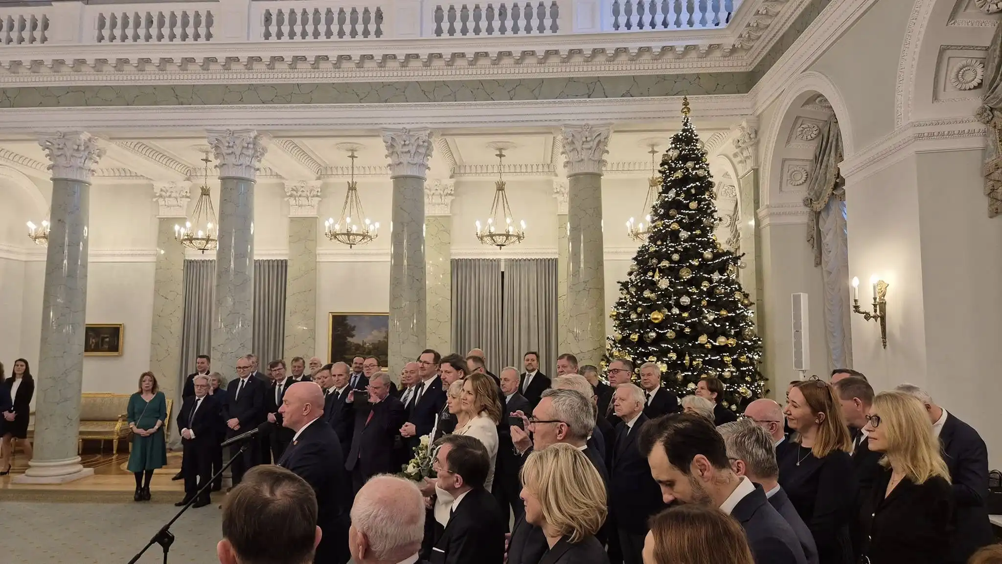 Burmistrz Starego Sącza i Wójt Gminy Korzenna na spotkaniu noworocznym z Prezydentem Andrzejem Dudą