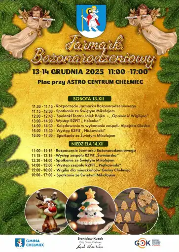 Świąteczna atmosfera przy Astro Centrum. Jarmark Bożonarodzeniowy w Chełmcu